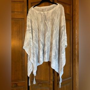 Pure Jill tasseled poncho